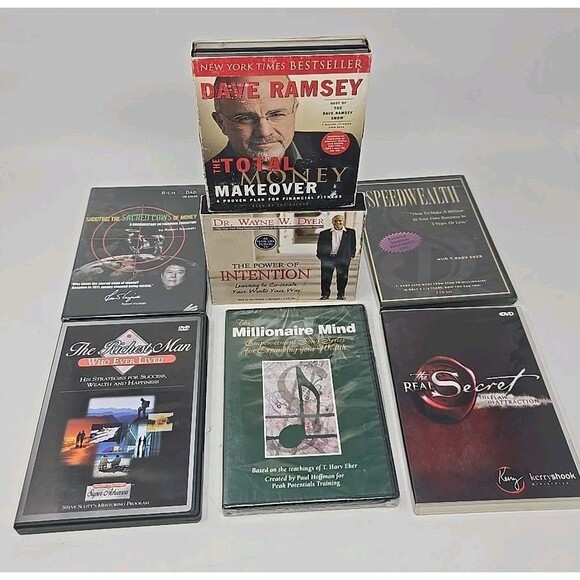 7 pc CD DVD Financial Empowerment Lot Ramsey, Eker, Shook, Dyer, Kiyosaki, Scott - Picture 1 of 7